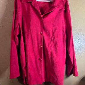 Sag Harbor Vibrant Red Button-Down Shirt